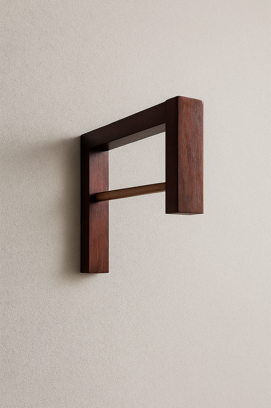 Wall-mounted wooden cloth hanger
