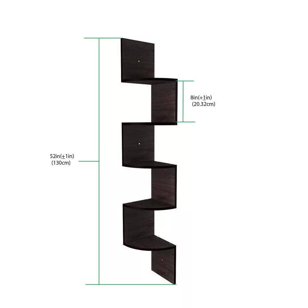 5 Steps Corner ZigZag Modern Shelf