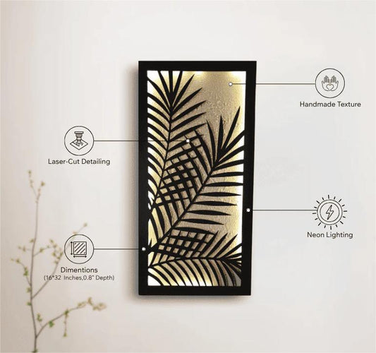 Palm Harmony Wall Art with Backlight