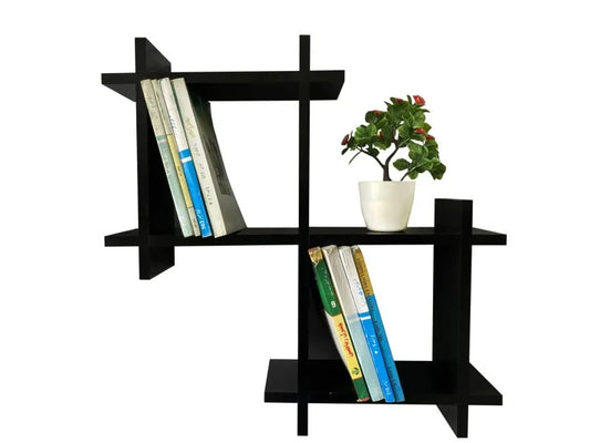 Cross Square Shelf | Modern Book Shelf