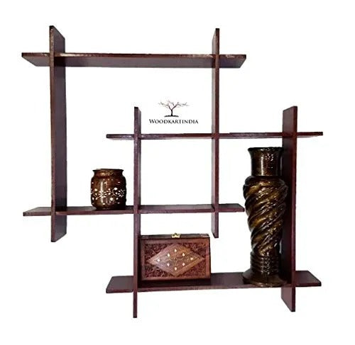 Two Square Interesting Floating Wall Shelf |  Modern Wall Shelf