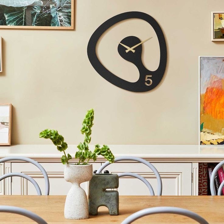 Modern Oval Shape Wall Clock – Home Office & Bedroom Decor