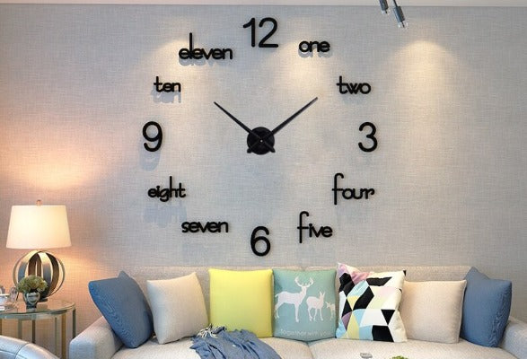 Wall Clock 3D 24 inch Wooden Wall clock
