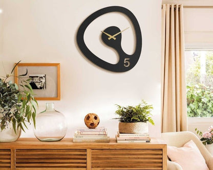 Modern Oval Shape Wall Clock – Home Office & Bedroom Decor